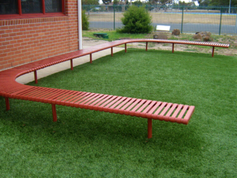 Steel Slatted Circular Bench - Landmark Products